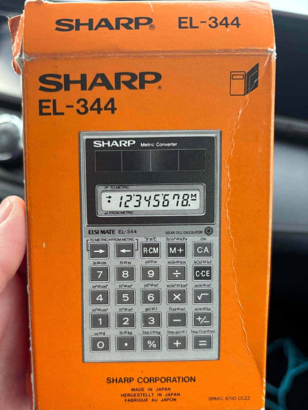 Vintage Sharp EL-344 ELSI MATE Metric Converter Calculator Made in Japan